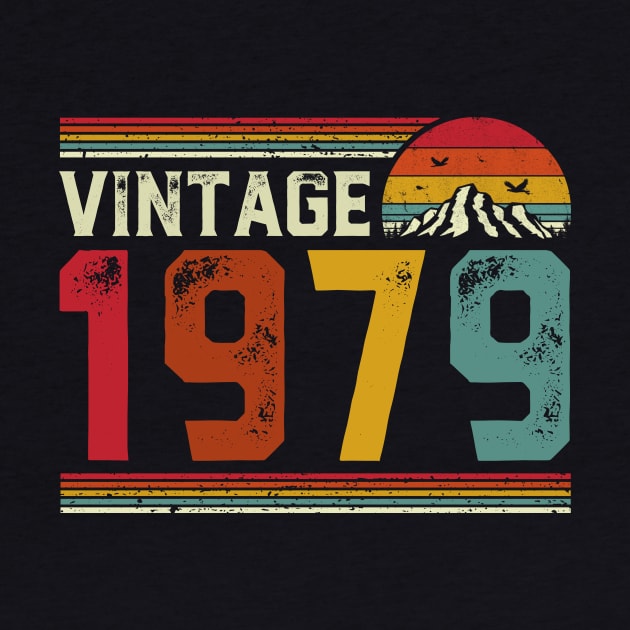 Vintage 1979 Birthday Gift Retro Style by Foatui